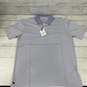 UNTUCKit youth boys‎ Size 14 short Sleeve polo Shirt purple striped NWT School